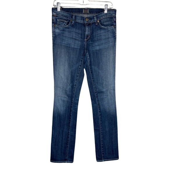 Citizens of Humanity Jeans Women 6 28 Blue Elson Medium Rise Straight Whiskering - Picture 1 of 8